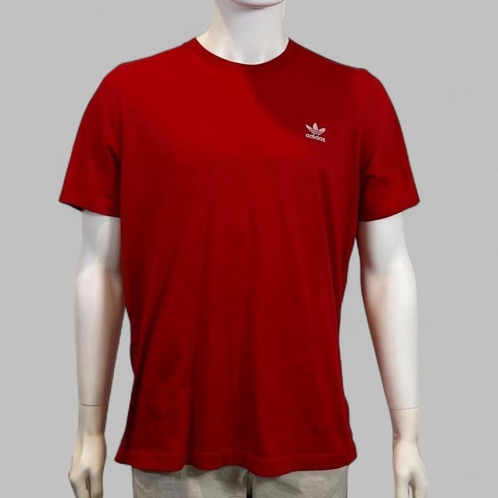 Adidas Originals Trefoil Essential Red T-Shirt Size L‎ Minimal Streetwear Tee